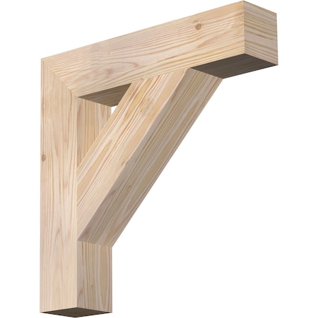 Ekena Millwork Traditional Block Smooth Bracket, Douglas Fir, 3 1/2"W x 18"D x 18"H BKT04X18X18TRA05SDF